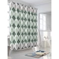 thumbnail image 3 of Green Leaf Shower Curtain, Plant Leaves Abstract Geometric Waterproof Shower Curtain Set with 12 Hooks Lightweight Washable Fabric Shower Curtains for Bathroom 36x72 Inches, 3 of 6