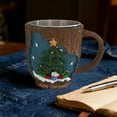 thumbnail image 6 of Holiday Crackle Ceramic Mug, Christmas Magic Forest Design, Microwave and Dishwasher Safe for Easy Entertaining, 6 of 6