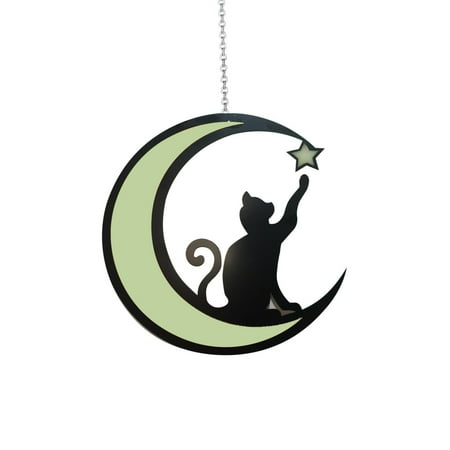 

MARCUVMK Christmas Tree Decorations Christmas Ornaments Indoor Outdoor Moon Cat Decoration Glow In The Dark Luminous Hanging Ornament For Door Trees Room Window Home Decor Fall Decor