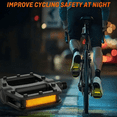 thumbnail image 6 of ROSEXIXI Bike Pedals, 1 Pair 9/16 Inch Thread MTB Flat Pedals, Wide Platform Non-Slip Surface with Reflectors for Mountain Bikes Ebikes Road Cycling Gravel Bicycle Accessories, 6 of 6