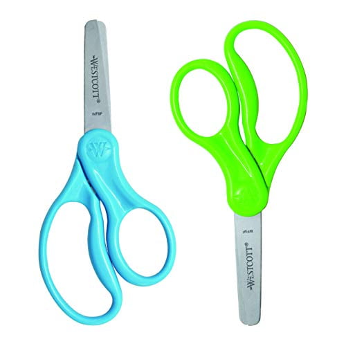 Westcott Right- & Left-Handed Scissors For Kids, 5â€™â€™ Blunt Safety Scissors, Assorted, 2 Pack (13168)