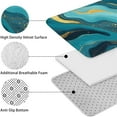 thumbnail image 5 of Blue and Gold Marble Wave Art Pattern Bathroom Rugs Sets 3 Piece,Toilet Cover Set,Absorbent Non Slip Bathroom Mats Sets with U-Shaped Contour Rug Toilet Rug Set, 5 of 5