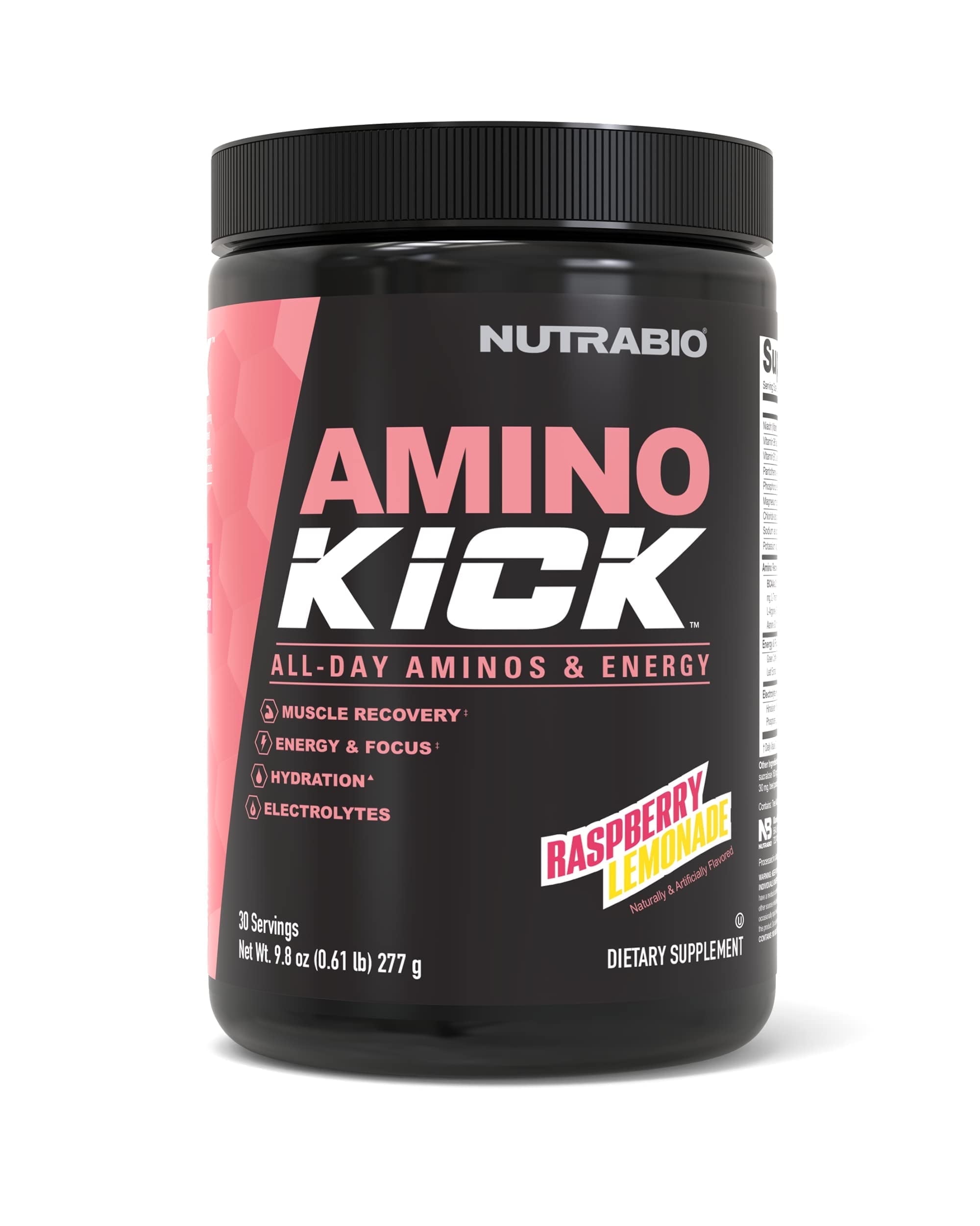 NutraBio Amino Kick - Amino Acid Energy Formula - BCAA's
