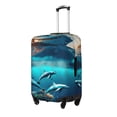 thumbnail image 2 of Fotbe Hawaiian Ship Dolphin Luggage Cover Protector,Suitcase Protector,Scratch and Dirt Resistant,Fits 18-32 Inch Luggage-X-Large, 2 of 9