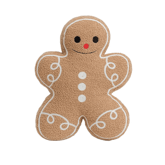 New Arrivals Gingerbread Man Throw Pillow, Christmas Decorative Plush Pillow