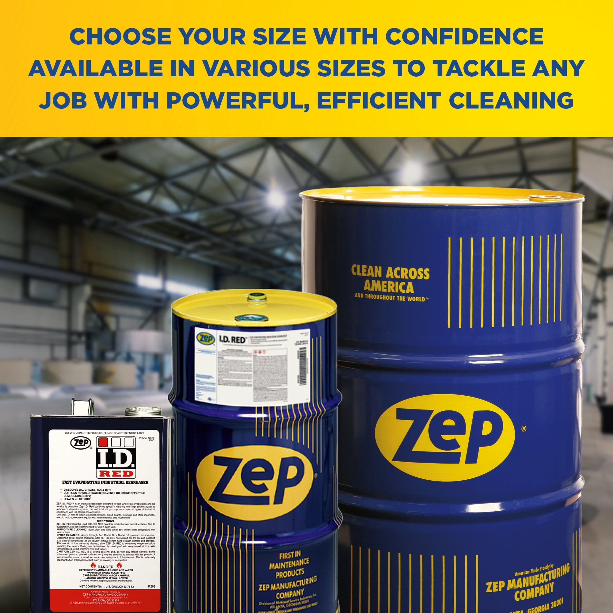 Zep I.D. Red Liquid Fast Evaporating Industrial Degreaser - 1