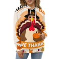 thumbnail image 4 of Autumn Happy Thanksgiving Turkey Men's Women New Sweatshirt Hoodie Men's Plus Size Sweatshirt Hooded Sweatshirt 3d Printed Street Men's Cloth, 4 of 6
