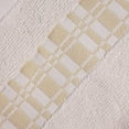 thumbnail image 4 of Geometric Border 4-Piece Cotton Luxury Bath Towel Set for Bathroom, 30" x 52", Ivory by Blue Nile Mills, 4 of 7