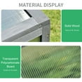 thumbnail image 5 of Outsunny Wooden Framed Greenhouse Polycarbonate Cold Frame Grow House Outdoor Raised Planter Box Protection, PC Board, Gray, 39" x 26" x 16", 5 of 9