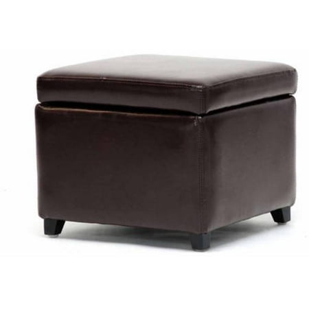 - Full Leather Small Storage Cube Ottoman, Multiple Colors