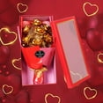 thumbnail image 3 of Rosa bañada en oro Fiudx regalo romántico para aniversario novia y San Valentín, 3 of 5