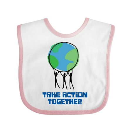 

Inktastic Take Action Together Save the Planet Gift Baby Boy or Baby Girl Bib