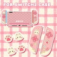 thumbnail image 5 of Cute Rabbit Pink Case for Switch 2, 2025 New Model Compatible, PC Split Protective Cover, Full Protection, Slim & Shock - Resistant, Easy to Install & Remove, Anti - Scratch & Anti - Dust, 5 of 9