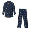 thumbnail image 2 of Whosucclay Space Print Elastic Waist Slim Fit Tuxedo, 2 Piece Boy Suits Single Button Polyester Fabric Formal Wear Outfit for Wedding Kindergarten Graduation, 2 of 10