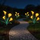 thumbnail image 5 of Artificial Solar Light Ground Stake Fake Flower For Garden Outdoor Faux With LED Lamp Waterproof Yard Decoration For Patio, 5 of 6