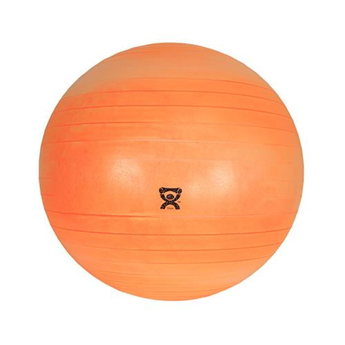 CanDo Deluxe ABS Inflatable Exercise Ball, Orange, 21.7 Inch