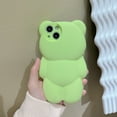 thumbnail image 1 of Zeeyh Cute Bear Phone Case for iPhone 11 Pro Max, Shockproof Cell Phone Cover -Christmas Gift for Kids, BFF(Green), 1 of 6