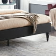 thumbnail image 4 of GDF Studio Vallarta Contemporary Fabric Upholstered Tufted Bed, Black King, 4 of 13