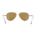 thumbnail image 4 of Mens Temper Glass Lens Tear Drop Shape Officer Style Pilots Sunglasses Gold Brown, 4 of 4