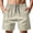 Khaki, variant on Men Swim Trunks Gym Shorts with Mesh Liner Zipper Pocket Quick Dry Breathable for Workout Runing Beach Pool