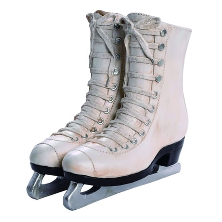 Transpac Resin White Ice Skates Planter