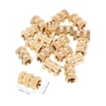 thumbnail image 4 of Knurled Nut Threaded Insert Female Brass Embedment Nuts 1/4 Inch Inserts for Wood, 4 of 6