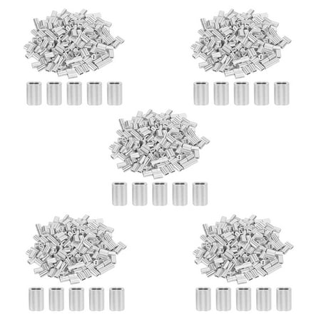 

1000PCS 1/16 Inch Cable Ferrule Set Aluminum Alloy Crimping Loop Sleeve for Wire Rope