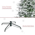 thumbnail image 6 of HOMCOM 9' Unlit Snow Flocked Pine Artificial Christmas Tree with Realistic Branches and 1159 Tips, Green, 6 of 9