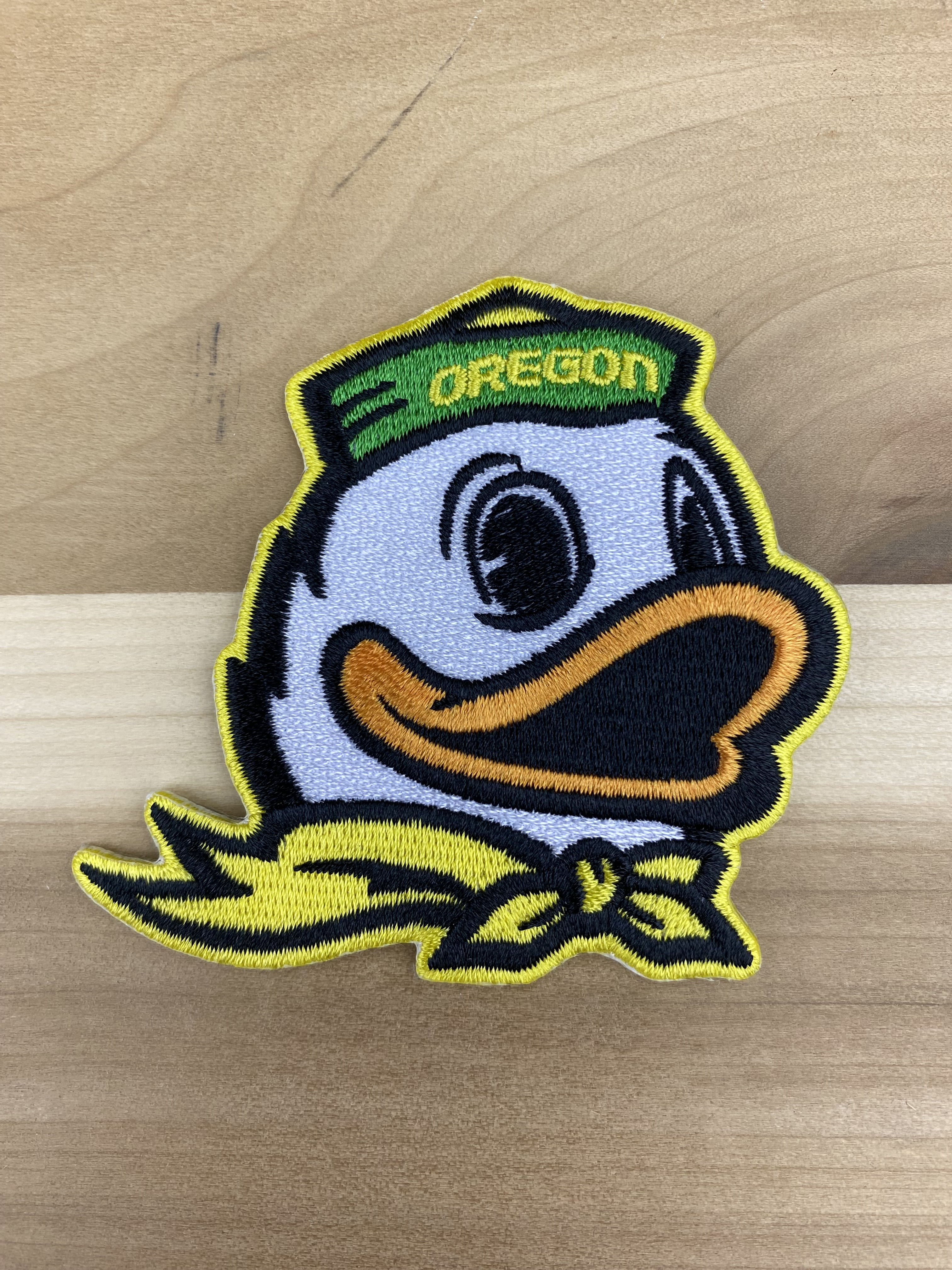 3”x3” Oregon DUCKS Mascot Embroidered Iron-On Patch