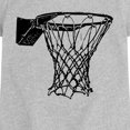 thumbnail image 2 of Instant Message - Basketball Rim Net Fitted Short Sleeve Graphic T-Shirt, 2 of 5