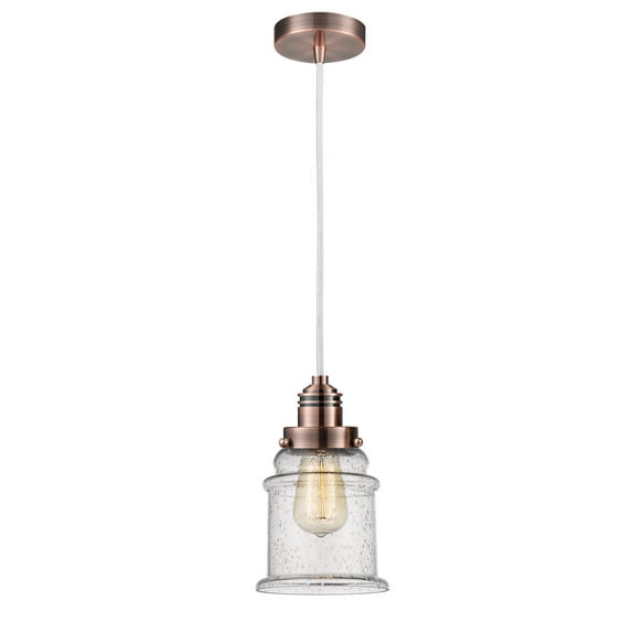 Innovations 100AC-10W-2H-AC-G184 Canton 1 Light 11.25 inch Mini Pendant, Antique Copper