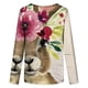 thumbnail image 5 of ICHUANYI Clearance Women's Novel Animal Printing Round Neck Long Sleeve Casual Tops Blouse(Red, XL) Ichuanyi Ichuanyi, 5 of 5