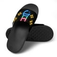 thumbnail image 4 of GZHJMY Stylish Slides for Women Men, Kpop Microphone Neon Light Soft Flexible Slip-on Sandals Slippers, 4 of 7