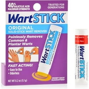 WartStick Maximum Strength Salicylic Acid Solid-Stick Common and Plantar Wart Remover, 0.2 oz