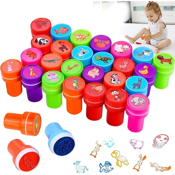 26Pcs Animal Stampers Assorted Stamps For Kids Self Inking Stamps For Kids Birthday Gift Party Supplies Teacher Stamps