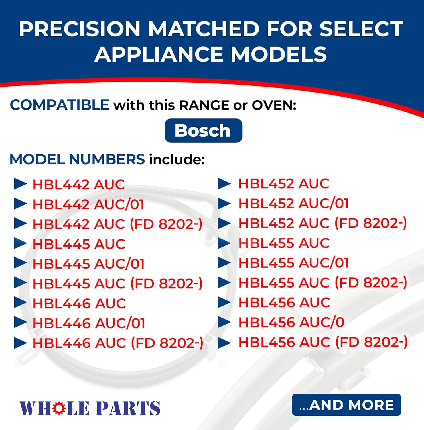 Whole Parts Range Oven Convection Heating Element Part# 00241778 - Replacement and Compatible with Some Bosch Ranges or Ovens