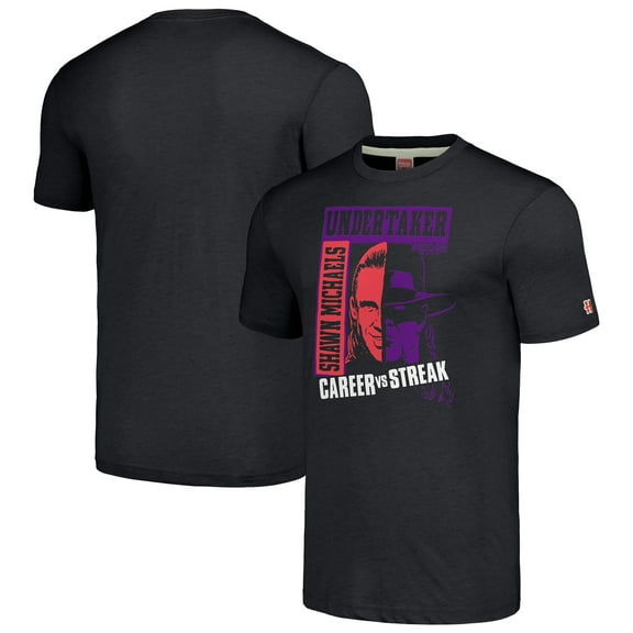 Men's Homage Heather Charcoal WrestleMania XXVI Shawn Michaels vs The Undertaker Tri-Blend T-Shirt