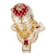 thumbnail image 3 of danila-souvenirs Faberge style Royal Danish (Danish Jubilee) Egg / Trinket Jewel Box with Lions 5.2'' (13 cm) red, 3 of 4