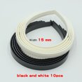 thumbnail image 4 of 5 uds./10 uds./15 mm de ancho, diademas de plástico para niñas, accesorios de joyería para dama, herramientas de bricolaje, accesorios para el cabello en blanco y negro, 4 of 4