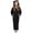 Black, variant on Toddler Girls Fle𝖾ce Zip-Up Hooded Romper - Sherp𝖺-Lined Be𝖺r Ear Winter Jumpsuit with Cozy Warm Fuzzy Footed Sleepwear