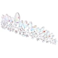 thumbnail image 3 of GOOHOCHY Tiara Corona Mujer Corona Diadema Corona de diamantes de imitación Corona brillante Boda Novia Corona, 3 of 7