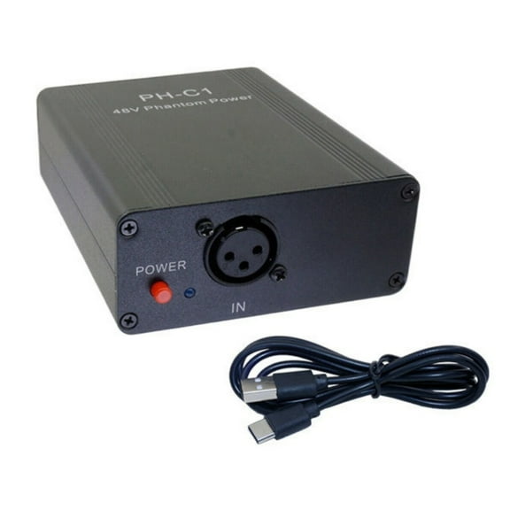 Metal Condenser Mics 48V Phantoms Power Rechargeable Battery For Travel Vloggings Music Production