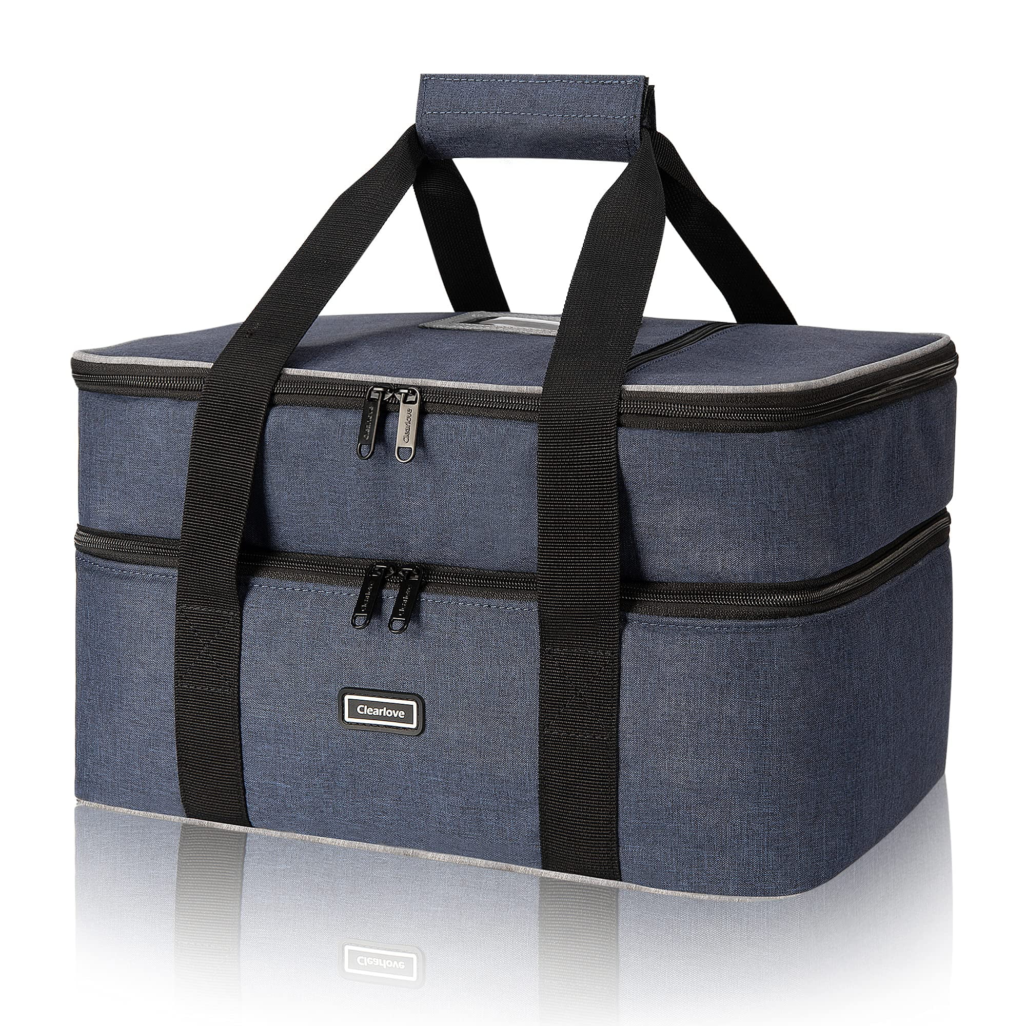 Reusable Insulated Casserole Carrier Bag Keeps Food Hot or Cold for