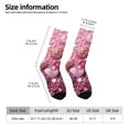 thumbnail image 2 of Hirioo Pink Glitter Heart Candy Pattern Adult Middle Tube Socks Breathable Sock Non-Pilling,Contrasting Color Design, 2 of 6