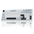 thumbnail image 4 of AULA F99 WIRELESS MECHANICAL KEYBOARD, 96% LAYOUT, HOT SWAPPABLE WITH PRE-LUBED LINEAR SWITCHES, TRI-MODE CONNECTIVITY, RGB BACKLIT, GASKET STRUCTURE (BLUE & WHITE), 4 of 9