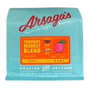 Arsaga's Farmers Market Black Coffee, Medium Roast, Naturally Cafffeinated, Whole Beans, 12oz, 1 Count