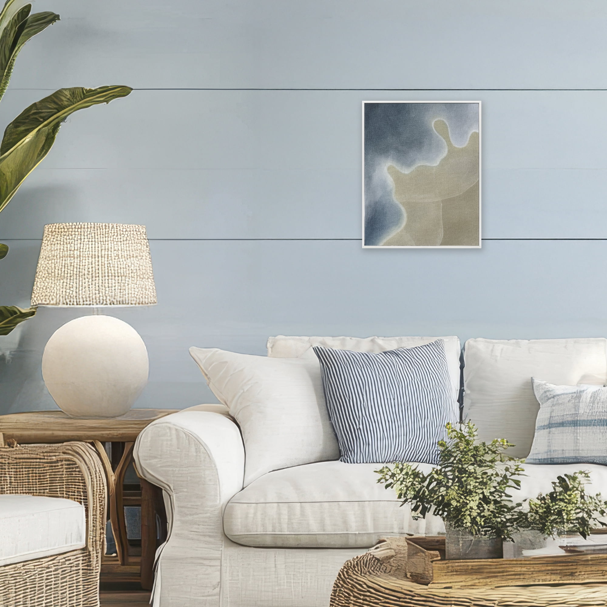 Stupell Industries Turning The Tides Abstract White Framed Giclee Art, design by Grace Popp