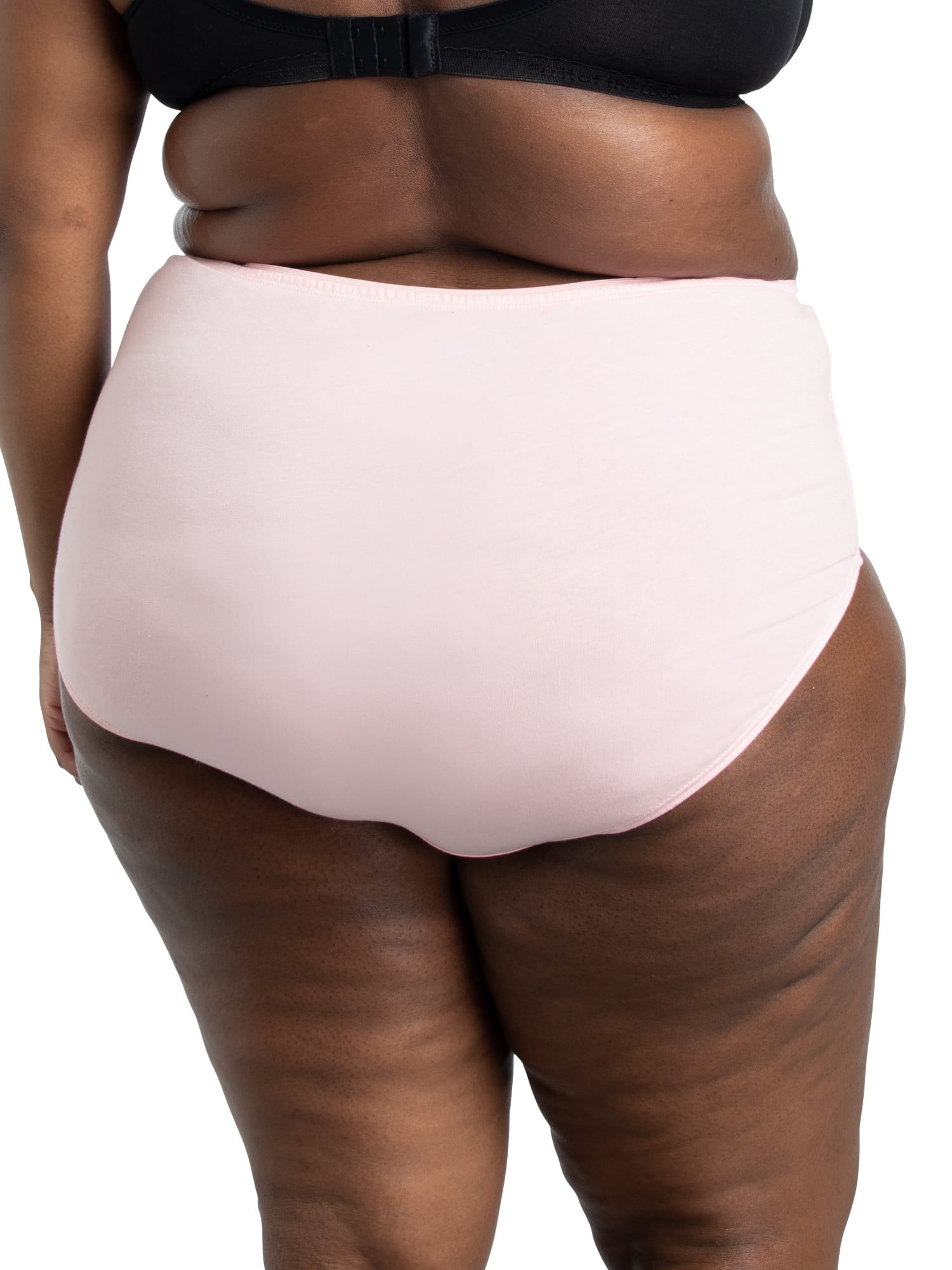 Fit for Me by Fruit of the Loom Women's Plus Size Cotton Stretch Brief Underwear, 6-Pack