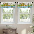 thumbnail image 2 of LALILO Kitchen Curtain Valance Boy Rock And Fish Cartoon With Rod Pocket Window Curtain 52"x 18" Set of 2, 2 of 5