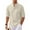 Beige, variant on Stamzod Mens Long Sleeve Golf Shirts Button Down Ribbed Men Dress Shirts Loose Fit Plus Size Comfy Causal Beach Wedding Shirts